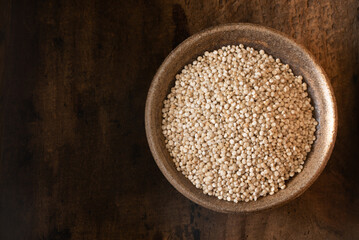 Uncooked White Quinoa in a Bowl