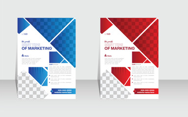 Corporate business flyer template design set