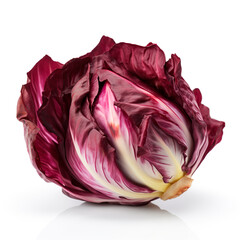 Fototapeta premium Radicchio on white background. Generative AI.