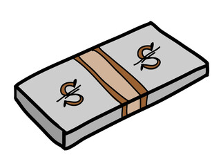 Cartoon of Banknotes. Perfect for Finance, Banking, Investment and Business Related Designs. 
