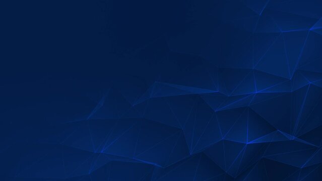 animated futuristic blue abstract fractal plexus pattern background, technology network connection motion concept