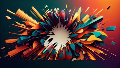 Vibrant Papercut Kaleidoscope Abstract Background, Energetic Shapes, Toon Shading, Flat Colors, Dynamic Poses, Soft Shadows, High-Res 8K, Real-Time Rendering, Bold Outlines. Generative AI