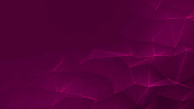 animated futuristic magenta red pink  abstract fractal plexus pattern background, technology motion concept