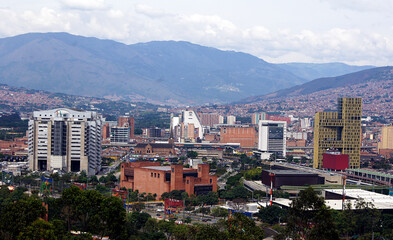 Fototapeta na wymiar View of the city of Medellin, Colombia