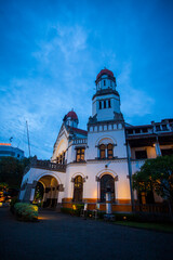Fototapeta premium Lawang Sewu Building, a heritage and historical landmark of Semarang City, Central Java, Indonesia.
