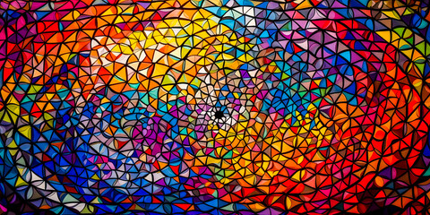 Retro Modern Art Grafik Paintbrush Malerei Illustration Digital Art Wandbild Hintergrund (Generative AI) Background Kunst Gem&auml;lde