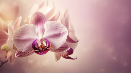 Beautiful orchid flowers, Created using generative AI technology