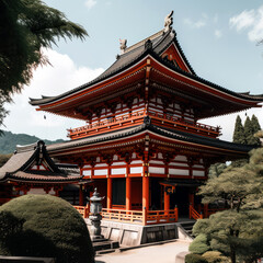 Obraz premium stunning temples and traditional architecture of Kyoto, showcasing the rich culture and history of this ancient Japanese city, ai