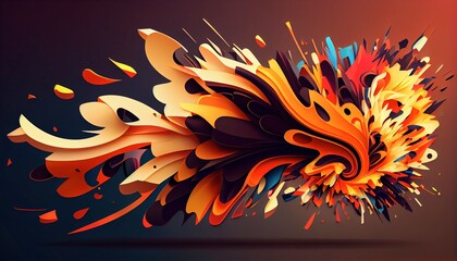 Vibrant Papercut Kaleidoscope Abstract Background, Energetic Shapes, Toon Shading, Flat Colors, Dynamic Poses, Soft Shadows, High-Res 8K, Real-Time Rendering, Bold Outlines. Generative AI