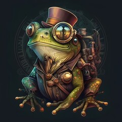 Steampunk Frog, Generative AI
