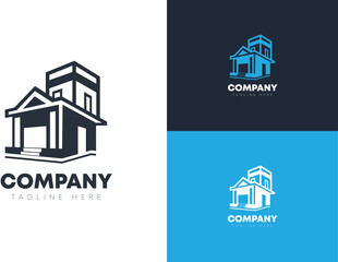 logo design real estate building design. property house construction logotype business.