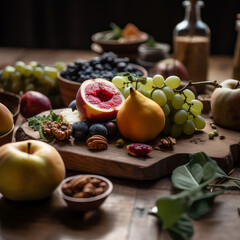 Obraz na płótnie Canvas still life with fruits, ai