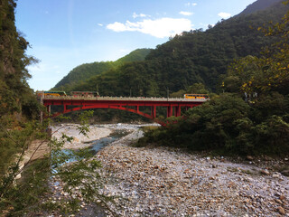River Bridge in Taiwan in The Morning