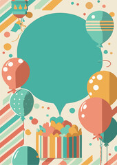 A set of festive vector backgrounds for text, perfect for adding a touch of celebration to your designs. Whether it's a birthday, wedding, baby shower, or party, these backgrounds feature colorful ele