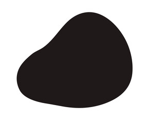 Freehand shape hand painted with ink paint. Png clipart isolated on transparent background