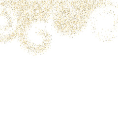 Gold Glitter Stars. Luxury Shiny Confetti.