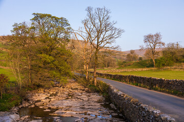 View of the Dee River in Sedbergh, North UK. Cumbria. UK.