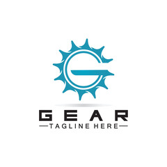 Letter G Gear Engineer Logo Design Template