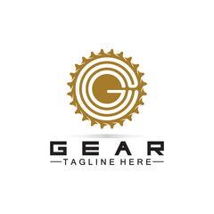 Letter G Gear Engineer Logo Design Template