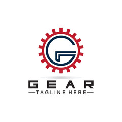 Letter G Gear Engineer Logo Design Template