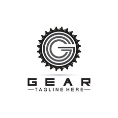 Letter G Gear Engineer Logo Design Template