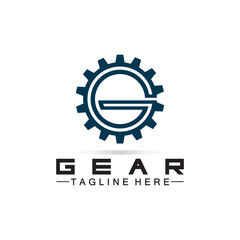Fototapeta premium Letter G Gear Engineer Logo Design Template