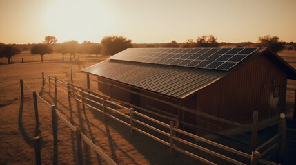 Solar Panels on the roof of a house Eco Friendly green electricity AI