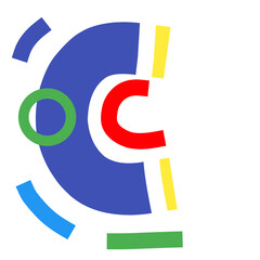 Alphabet font recolorable