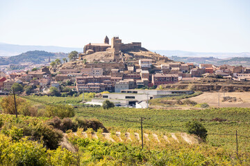 Obraz premium a view of San Vicente de la Sonsierra village, Comarca of Haro - Rioja Alta, province of La Rioja, Spain