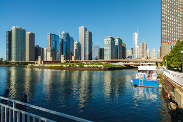 Fototapeta premium Downtown Chicago Skyscraper Skyline