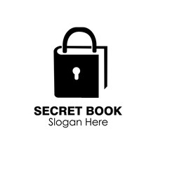 secret book logo design concept