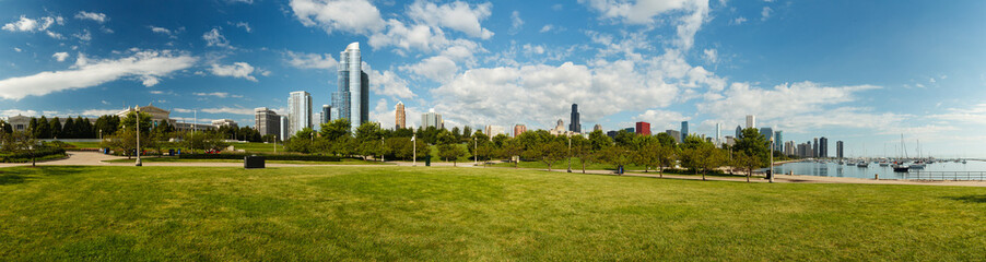 Downtown Chicago Panoramic Skyline