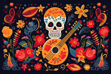 Beautiful vector illustration with design for Mexican holiday 5 may Cinco De Mayo