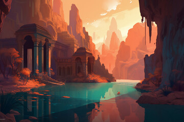 temple of heaven in a valley