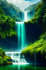 waterfall in jungle