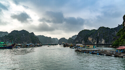 Cat Ba Island Vietnam Boat Trip -  floating fishing village