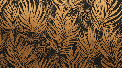 aged date palm leaves background,  golden color of date palm leaves pattern,