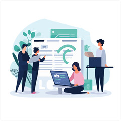 Team Writes Code Programming For App Or Website