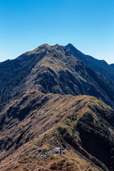 mountains in the snow