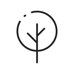 Tree vector line icon. Tree flat sign design. Tree symbol isolated pictogram. UX UI linear icon outline sign