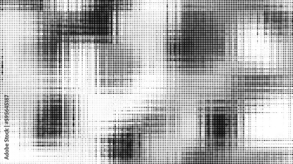 Poster monochrome gradient halftone dots background. vector illustration