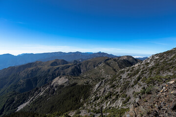 mountain landscape with blue sky