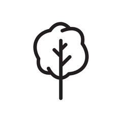 Tree vector line icon. Tree flat sign design. Tree symbol isolated pictogram. UX UI linear icon outline sign