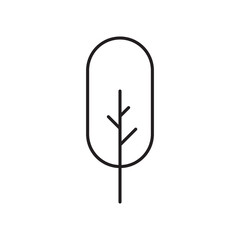 Tree vector line icon. Tree flat sign design. Tree symbol isolated pictogram. UX UI linear icon outline sign
