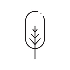 Tree vector line icon. Tree flat sign design. Tree symbol isolated pictogram. UX UI linear icon outline sign
