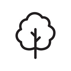 Tree vector line icon. Tree flat sign design. Tree symbol isolated pictogram. UX UI linear icon outline sign