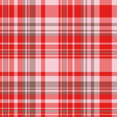 Seamless pattern in unusual red and light pink colors for plaid, fabric, textile, clothes, tablecloth and other things. Vector image.