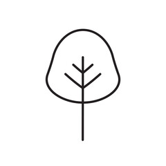 Tree vector line icon. Tree flat sign design. Tree symbol isolated pictogram. UX UI linear icon outline sign