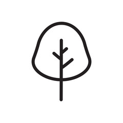 Tree vector line icon. Tree flat sign design. Tree symbol isolated pictogram. UX UI linear icon outline sign