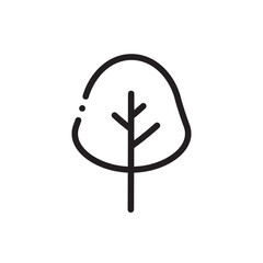 Tree vector line icon. Tree flat sign design. Tree symbol isolated pictogram. UX UI linear icon outline sign